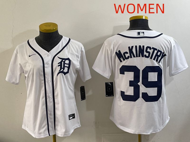 Women Detroit Tigers #39 Mckinstry White Game Nike MLB Jersey style 001->pittsburgh steelers->NFL Jersey